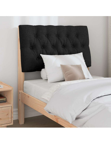 Testiera imbottita Nero 80 cm Pino massello