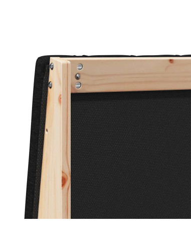 Testiera imbottita Nero 160 cm Pino massello