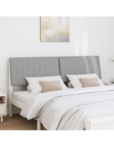 Testiera imbottita Grigio chiaro 180 cm Pino massello