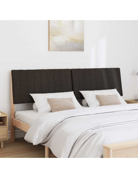 Testiera imbottita Nero 180 cm Pino massello
