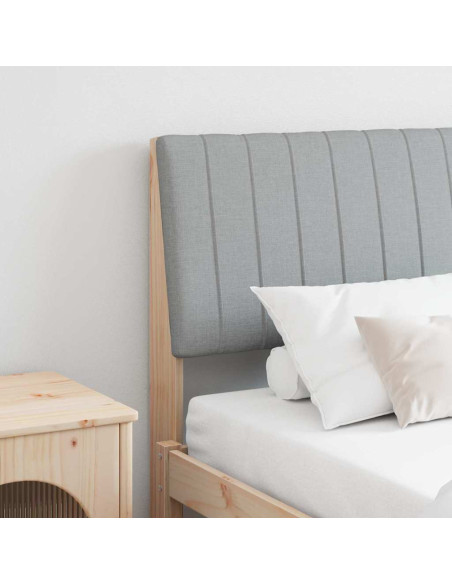 Testiera imbottita Grigio chiaro 180 cm Pino massello