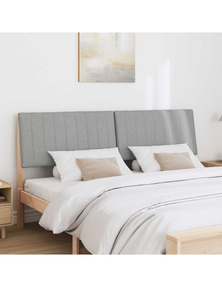 Testiera imbottita Grigio chiaro 180 cm Pino massello
