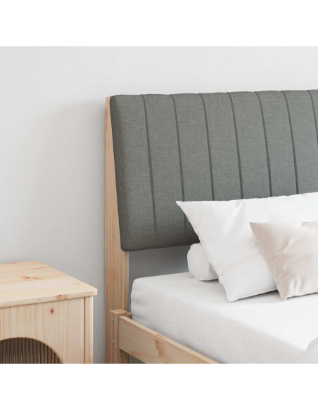 Testiera imbottita Grigio scuro 180 cm Pino massello