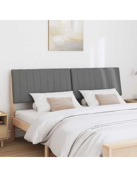 Testiera imbottita Grigio scuro 180 cm Pino massello