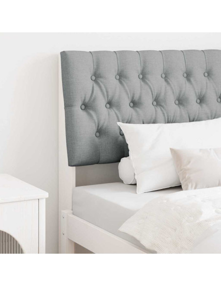 Testiera imbottita Grigio chiaro 90 cm Pino massello