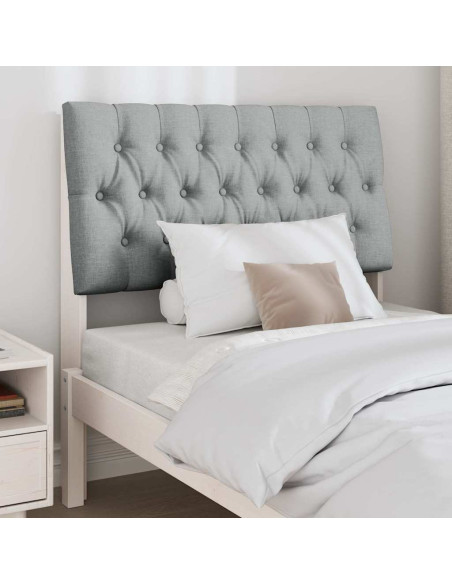 Testiera imbottita Grigio chiaro 90 cm Pino massello