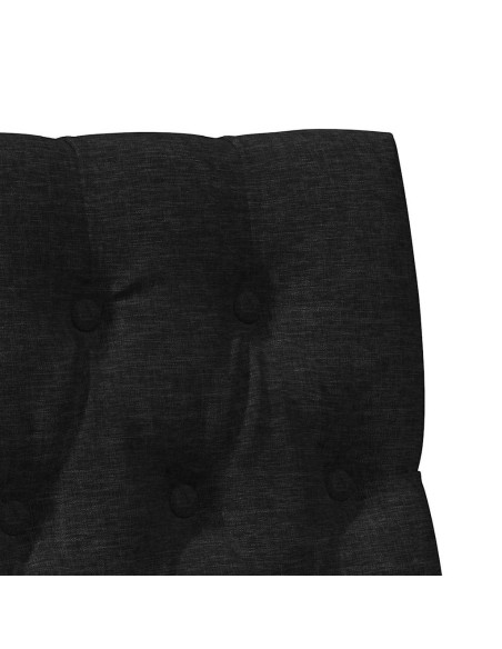 Testiera imbottita Nero 90 cm Pino massello