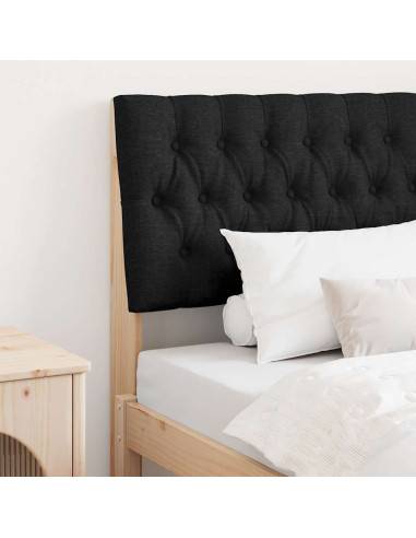 Testiera imbottita Nero 90 cm Pino massello