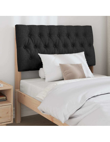 Testiera imbottita Nero 90 cm Pino massello