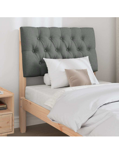 Testiera imbottita Grigio scuro 80 cm Pino massello