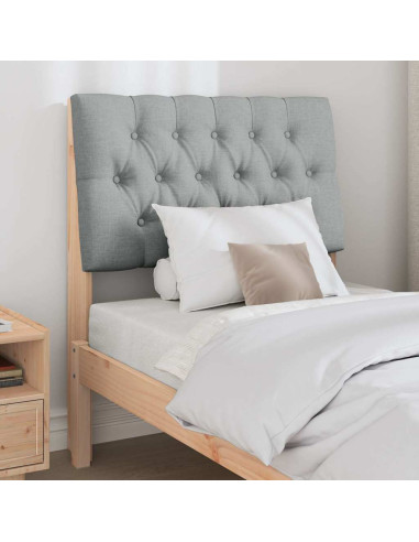 Testiera imbottita Grigio chiaro 80 cm Pino massello