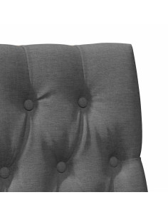 Testiera imbottita Grigio scuro 90 cm Pino massello 2