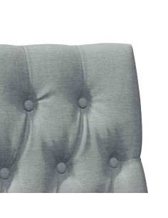 Testiera imbottita Grigio chiaro 90 cm Pino massello 2