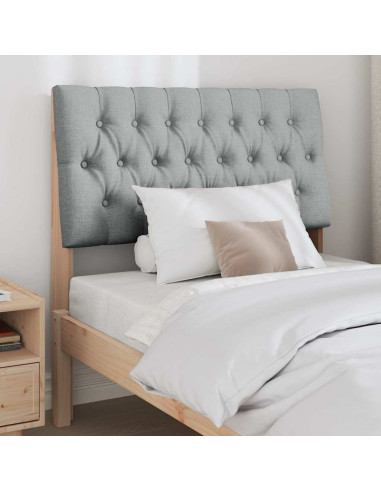 Testiera imbottita Grigio chiaro 90 cm Pino massello