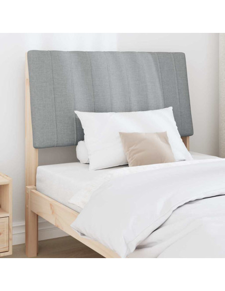 Testiera imbottita Grigio chiaro 90 cm Pino massello