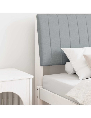 Testiera imbottita Grigio chiaro 100 cm Pino massello