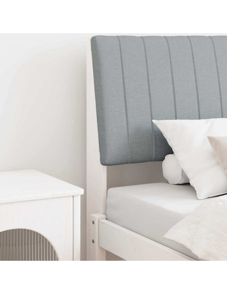 Testiera imbottita Grigio chiaro 100 cm Pino massello