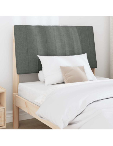 Testiera imbottita Grigio scuro 90 cm Pino massello