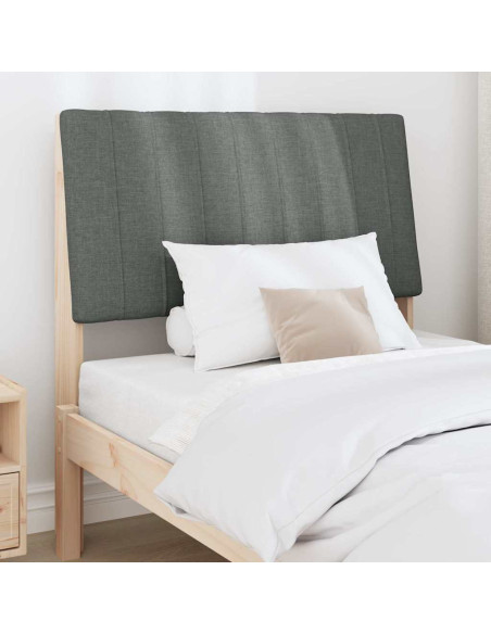 Testiera imbottita Grigio scuro 90 cm Pino massello