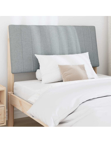 Testiera imbottita Grigio chiaro 100 cm Pino massello