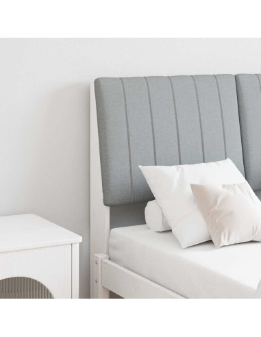 Testiera imbottita Grigio chiaro 120 cm Pino massello