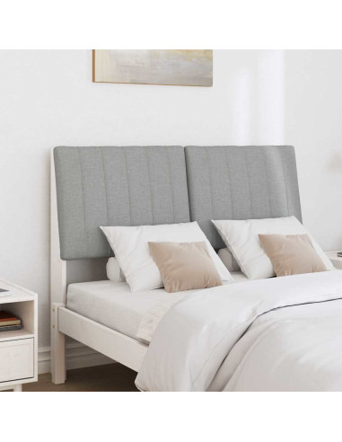 Testiera imbottita Grigio chiaro 120 cm Pino massello