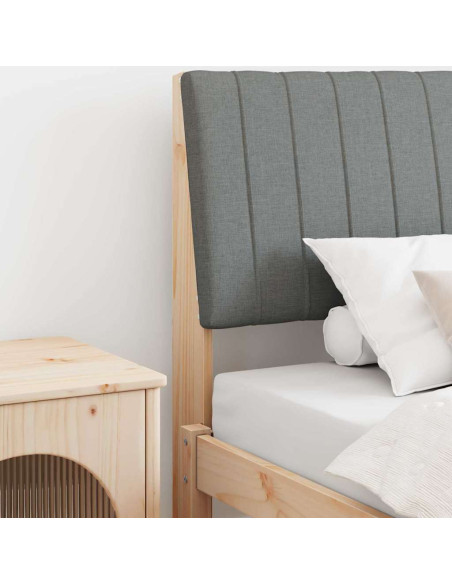 Testiera imbottita Grigio scuro 100 cm Pino massello