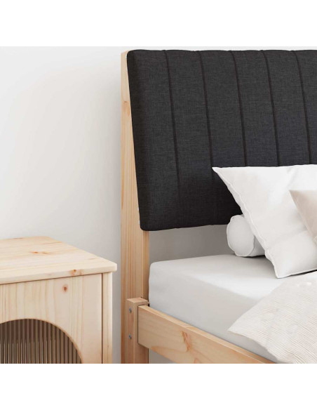 Testiera imbottita Nero 100 cm Pino massello