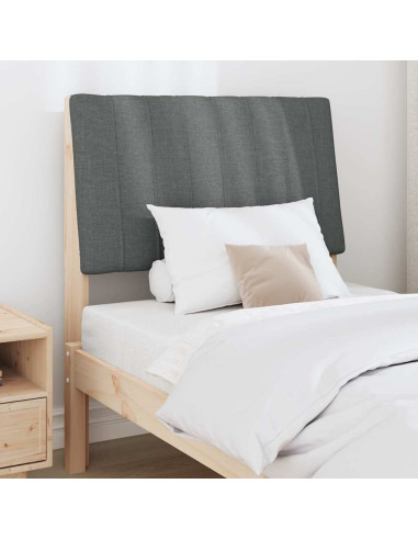 Testiera imbottita Grigio scuro 75 cm Pino massello