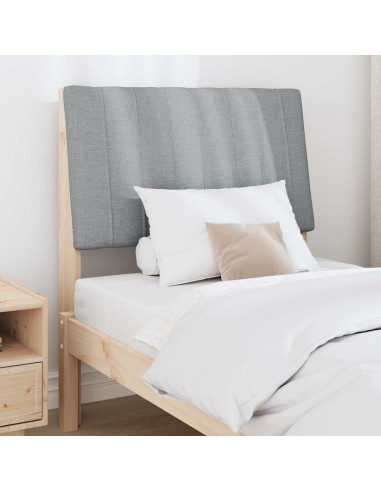 Testiera imbottita Grigio chiaro 75 cm Pino massello