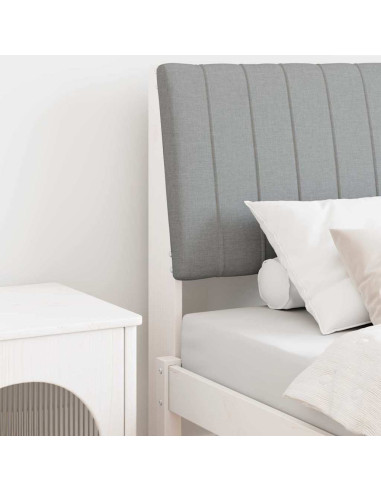 Testiera imbottita Grigio chiaro 80 cm Pino massello