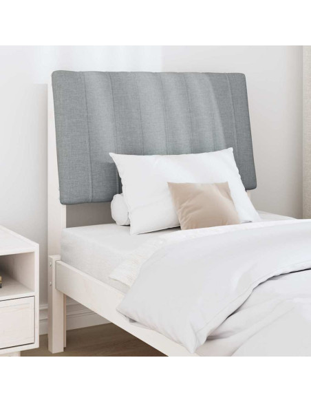 Testiera imbottita Grigio chiaro 80 cm Pino massello