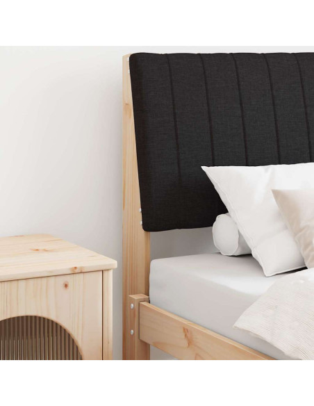 Testiera imbottita Nero 75 cm Pino massello