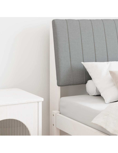 Testiera imbottita Grigio chiaro 90 cm Pino massello