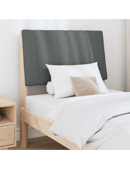 Testiera imbottita Grigio scuro 80 cm Pino massello