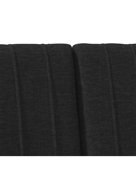 Testiera imbottita Nero 140 cm Pino massello