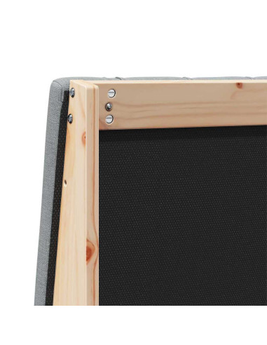 Testiera imbottita Grigio chiaro 140 cm Pino massello