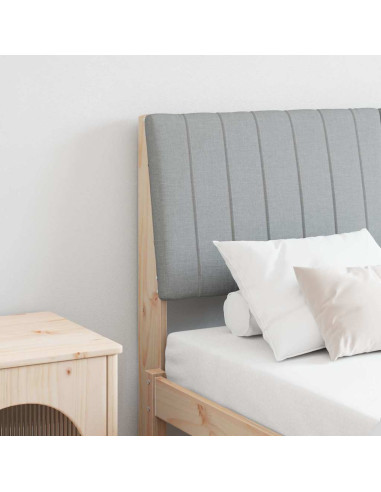 Testiera imbottita Grigio chiaro 140 cm Pino massello