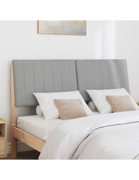 Testiera imbottita Grigio chiaro 140 cm Pino massello