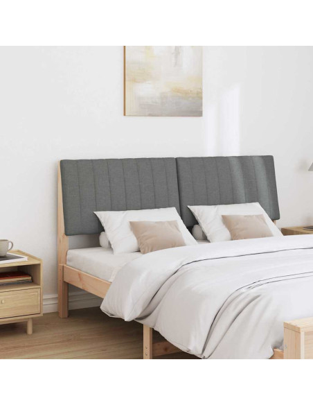 Testiera imbottita Grigio scuro 150 cm Pino massello