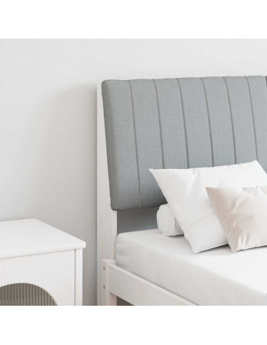 Testiera imbottita Grigio chiaro 140 cm Pino massello