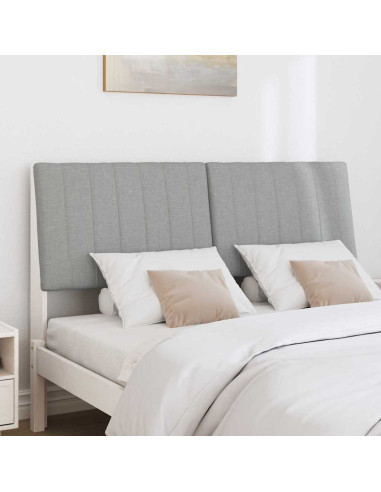 Testiera imbottita Grigio chiaro 140 cm Pino massello