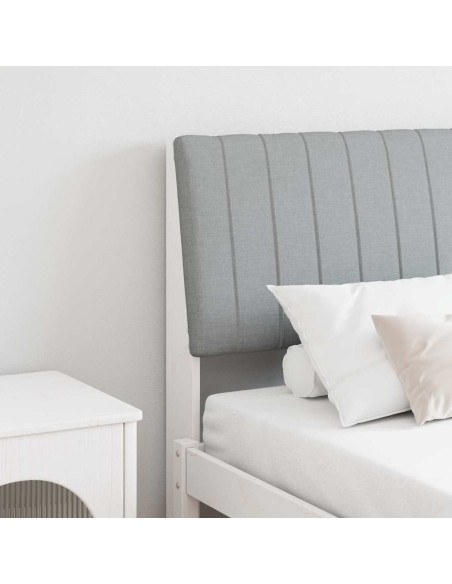Testiera imbottita Grigio chiaro 150 cm Pino massello