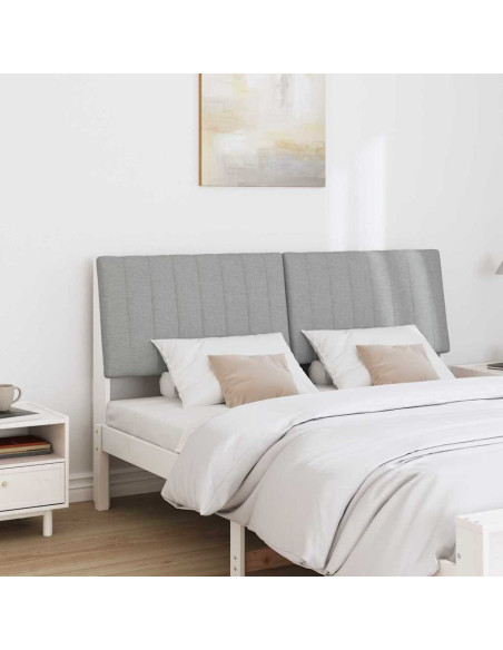 Testiera imbottita Grigio chiaro 150 cm Pino massello