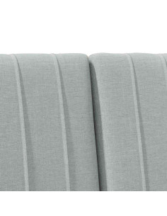 Testiera imbottita Grigio chiaro 150 cm Pino massello 2