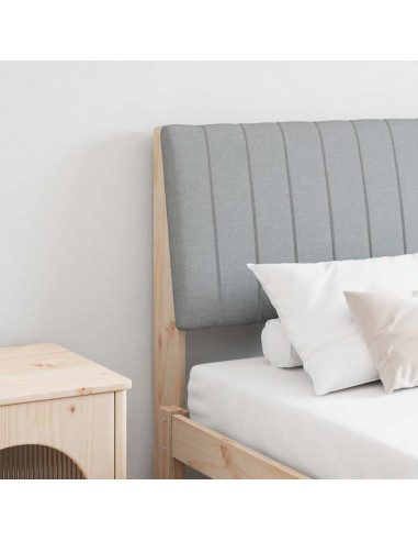 Testiera imbottita Grigio chiaro 150 cm Pino massello