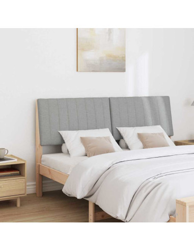 Testiera imbottita Grigio chiaro 150 cm Pino massello
