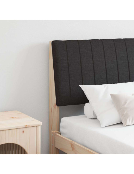 Testiera imbottita Nero 150 cm Pino massello