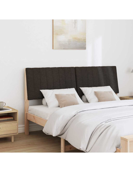 Testiera imbottita Nero 150 cm Pino massello