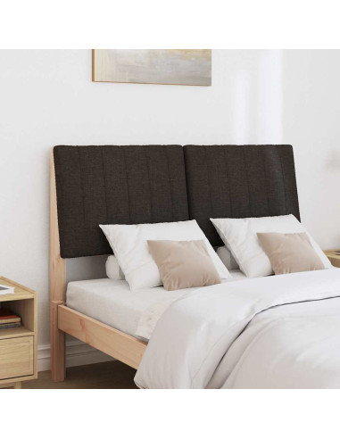 Testiera imbottita Nero 120 cm Pino massello